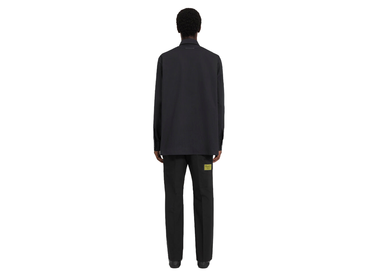Maison Margiela MM6 Long-sleeved Spray Print Shirt in Anthracite — view 3