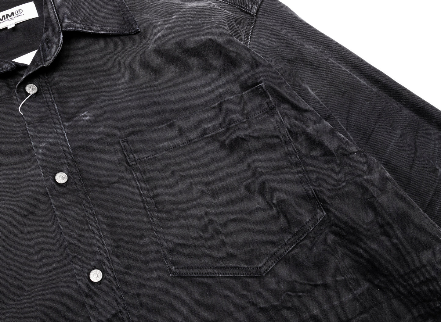 Maison Margiela MM6 Oversized Denim Long Sleeve Shirt - view 2