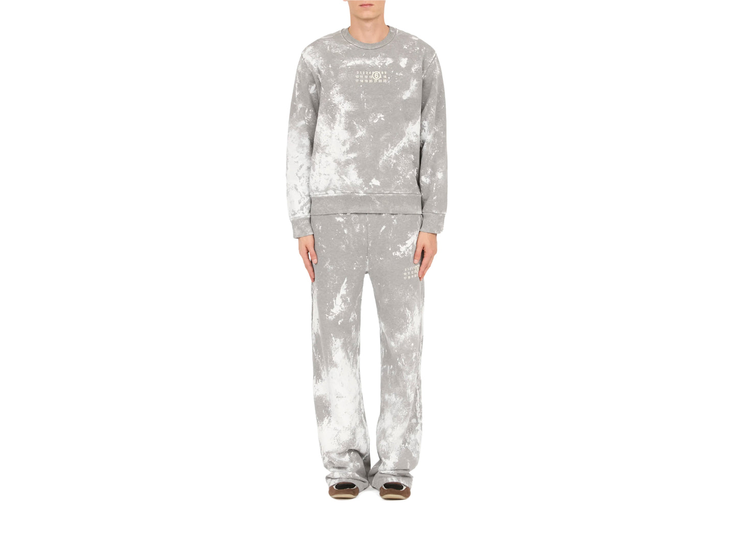 Maison Margiela MM6 Unbrushed Sweatshirt in Grey Melange — view 2