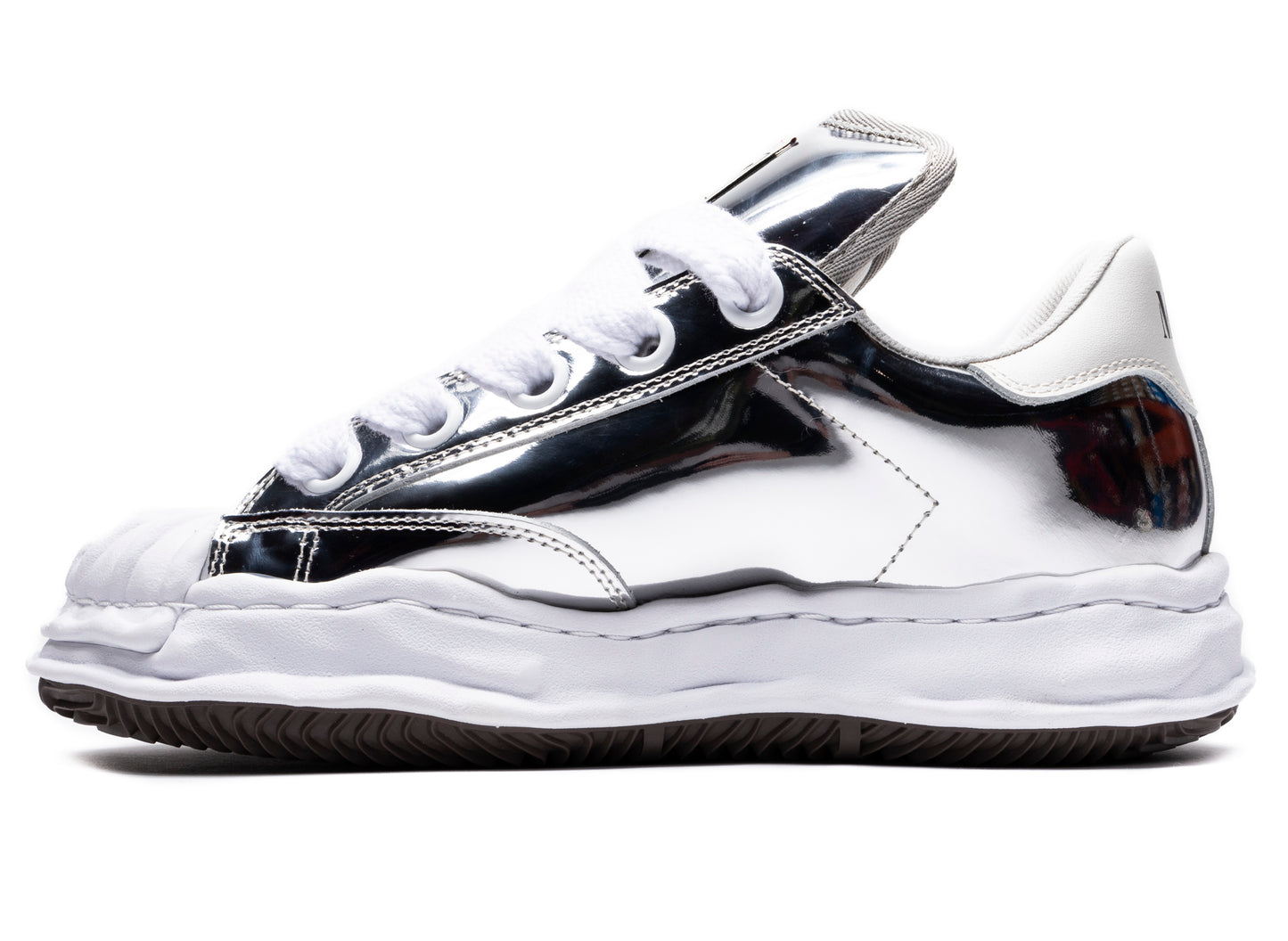 Maison Mihara Yasuhiro Blakey Low in Silver Metallic - view 3