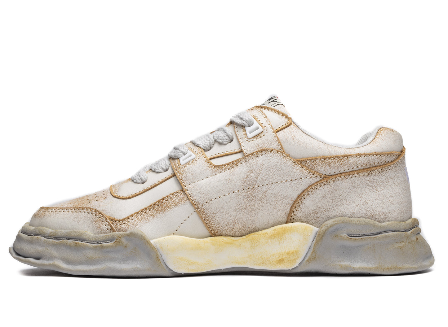 Maison Mihara Yasuhiro Leather Parker OG in White - view 3
