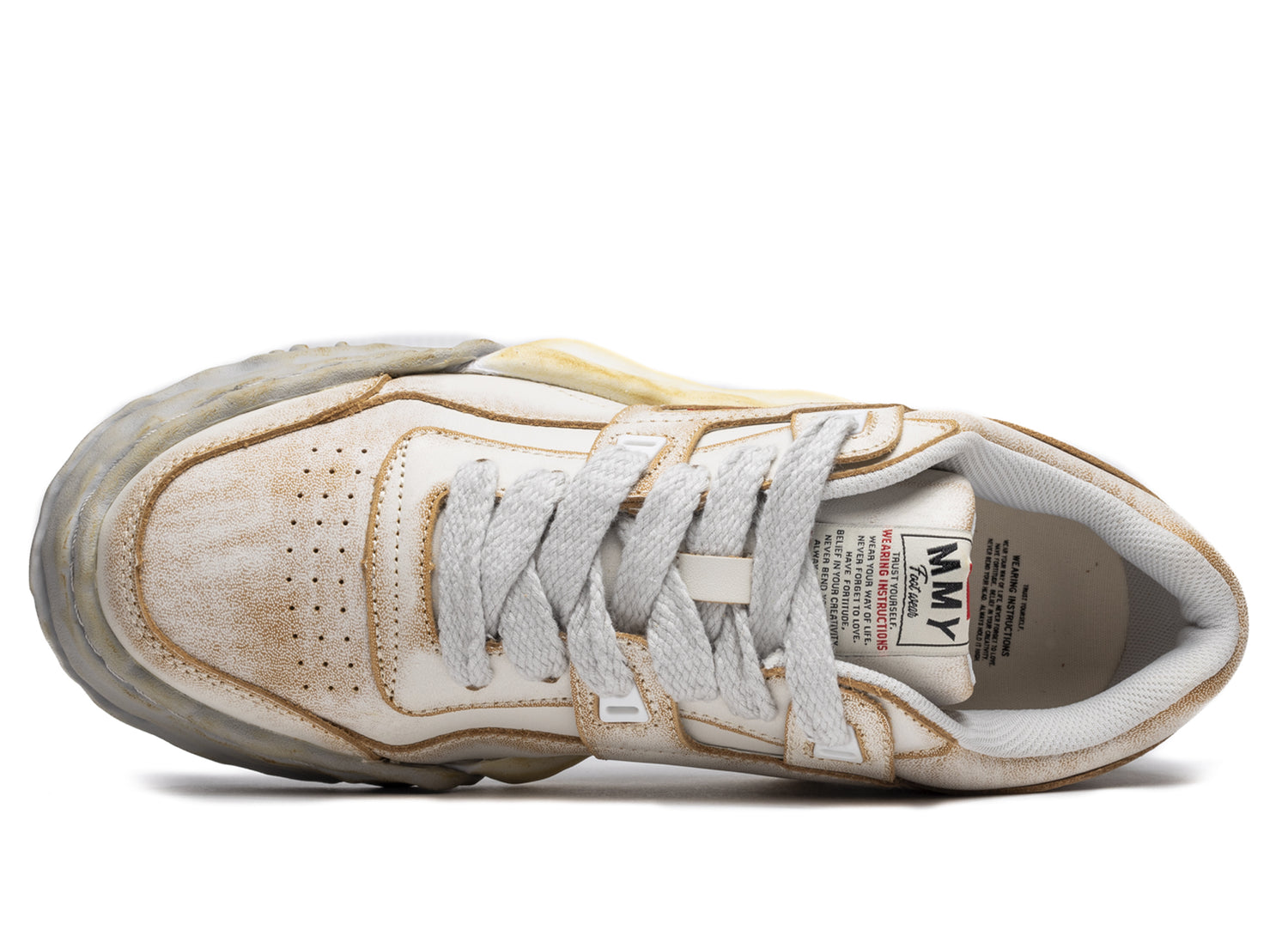 Maison Mihara Yasuhiro Leather Parker OG in White - view 4