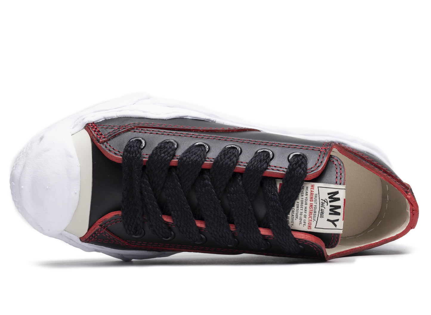 Maison Mihara Yasuhiro Leather Peterson Low in Black - view 4