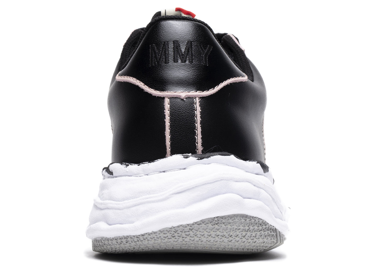 Maison Mihara Yasuhiro Leather Wayne Low in Black/Pink - view 2