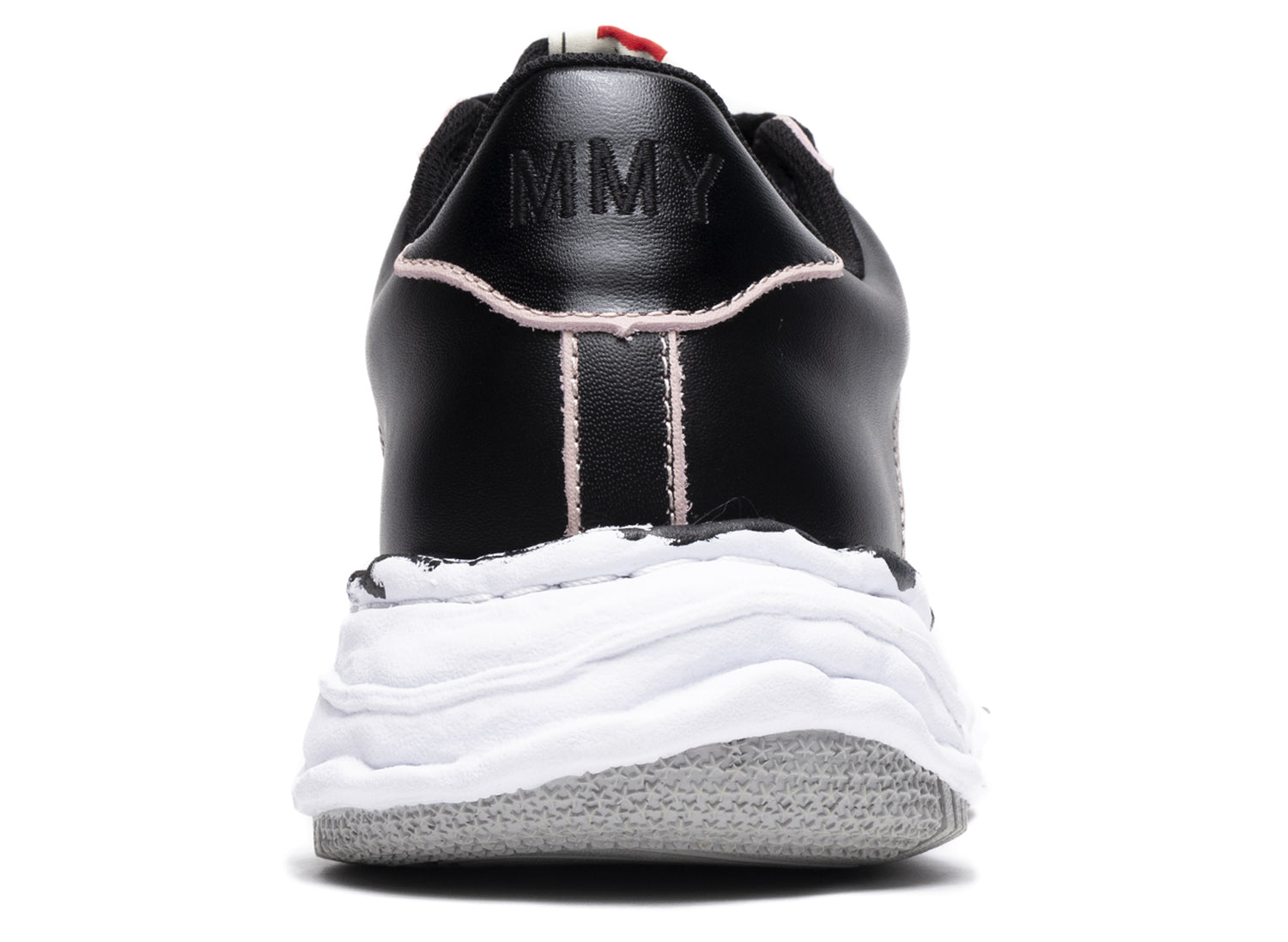 Maison Mihara Yasuhiro Leather Wayne Low in Black/Pink - view 2