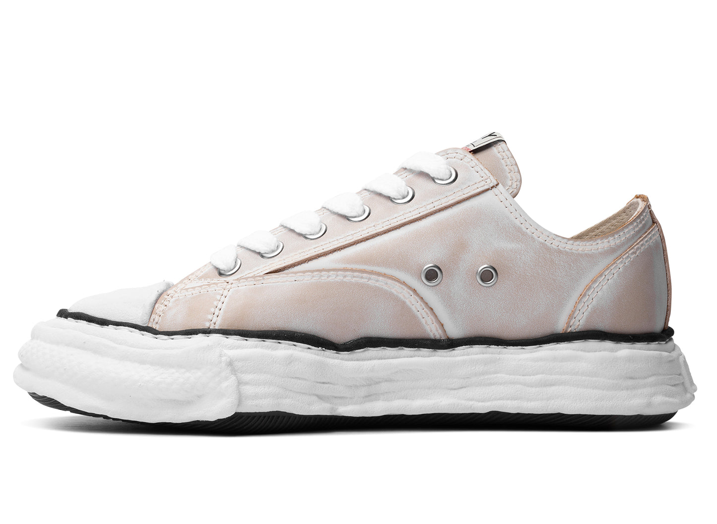 Maison Mihara Yasuhiro "PETERSON23" OG Sole Vintage Leather Effect in White — view 3