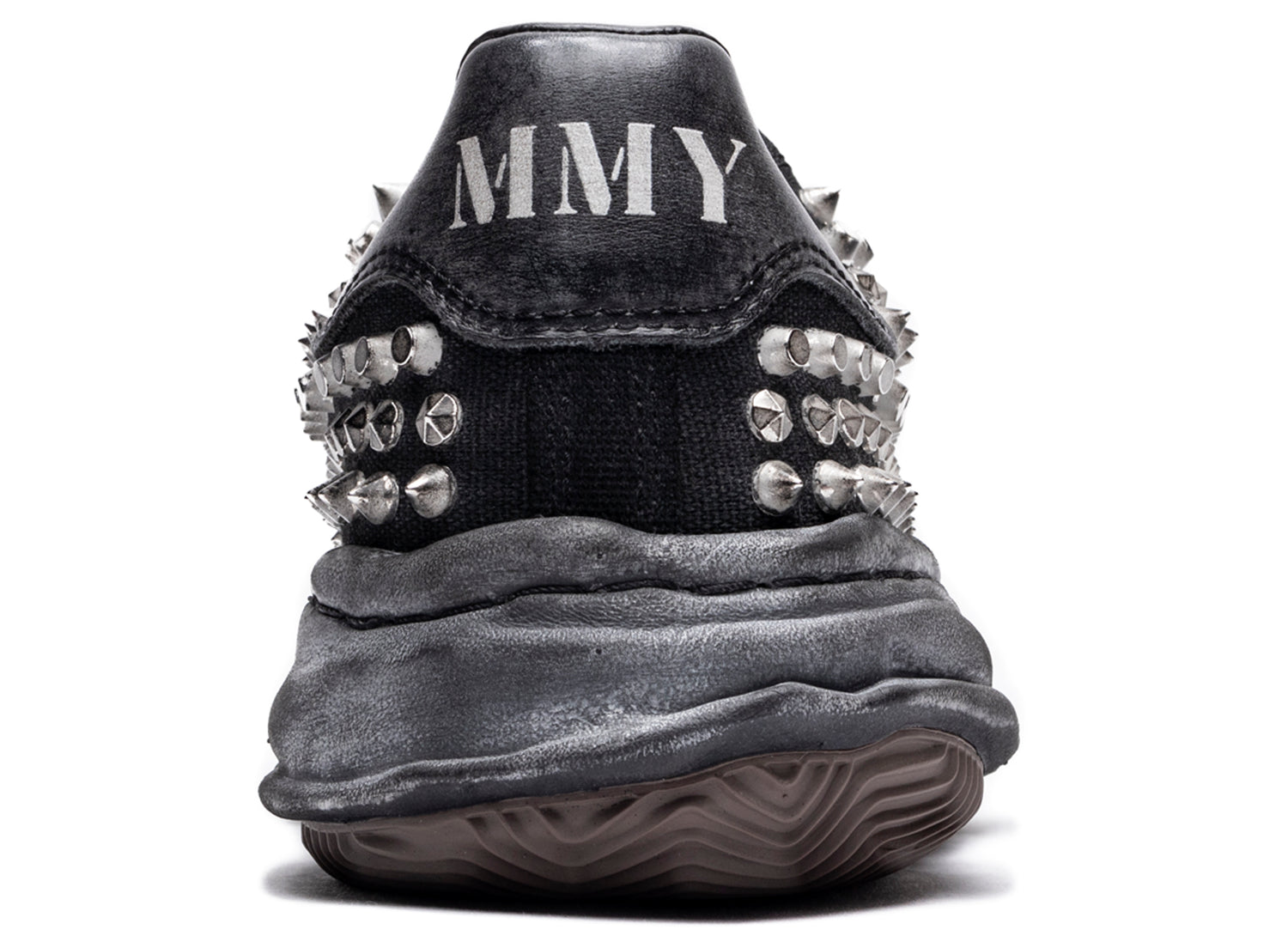 Maison Mihara Yasuhiro Spiked Blakey Low in Black/Black – Oneness