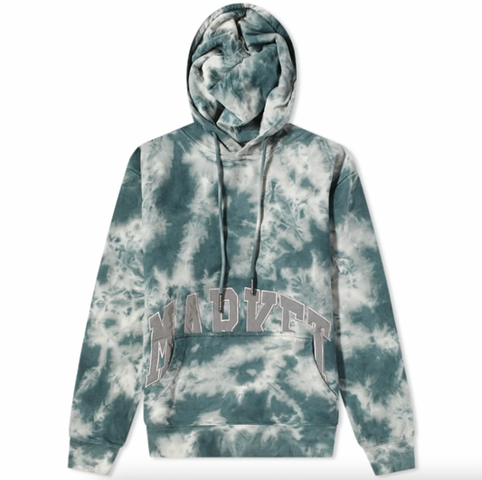 Market Tie Dye Pocket Arc Hoodie in Smoke Clouds