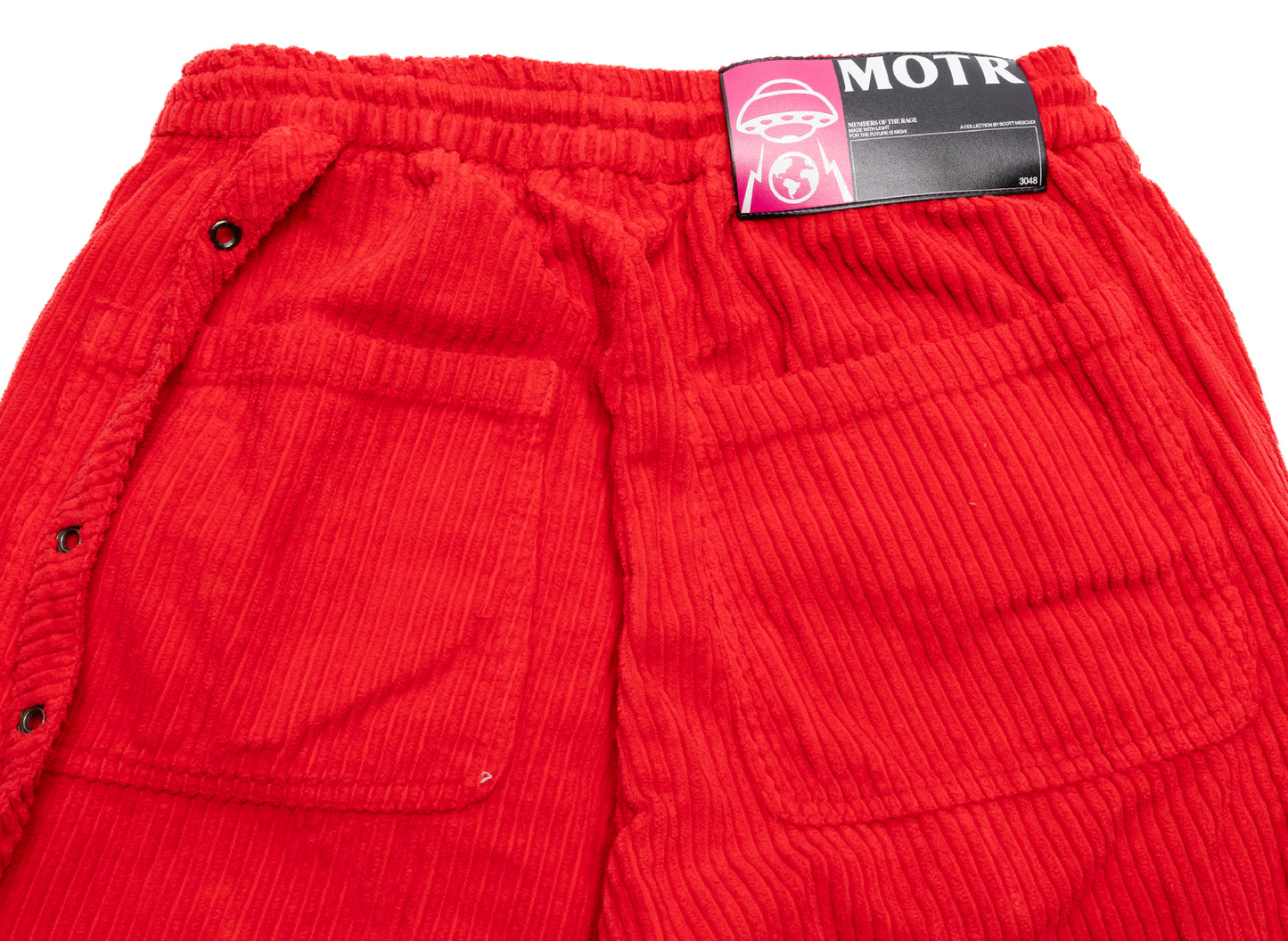 Members Of The Rage Corduroy Cargo Pants in Red - view 2