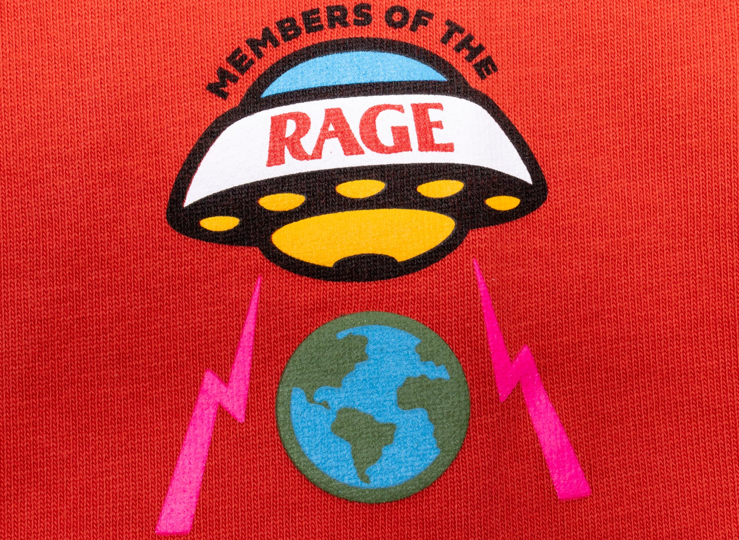Members Of The Rage Distressed Small Logo T-Shirt in Infrared - view 2