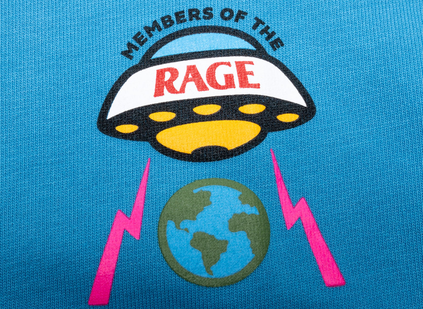 Members Of The Rage Distressed Small Logo T-Shirt in Turquoise - view 2