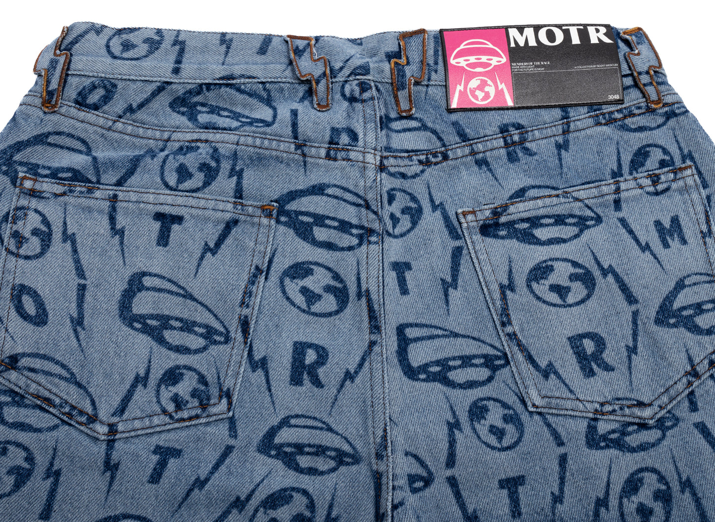 Members of the Rage MOTR Monogram Denim Pants - view 3
