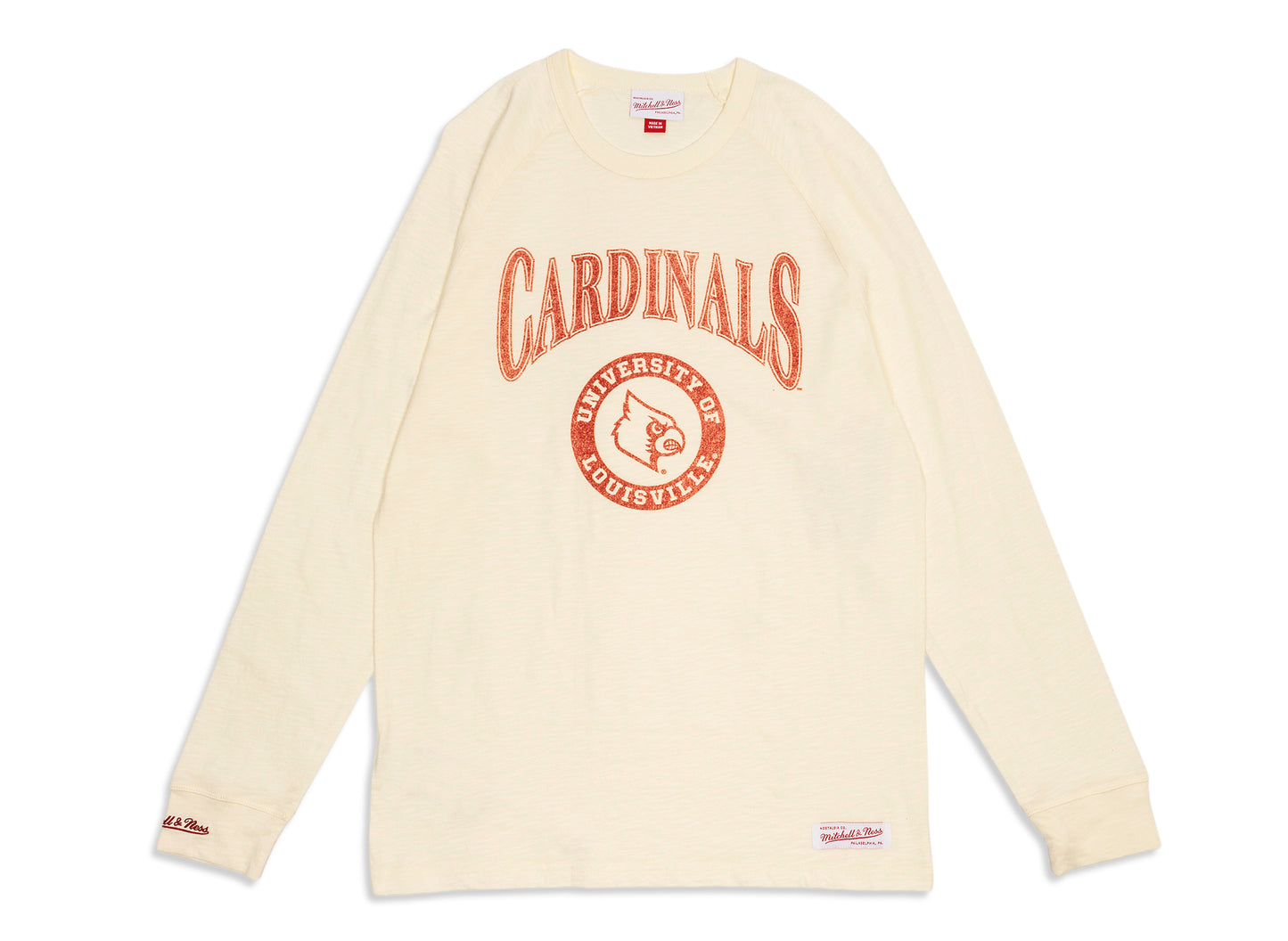 Mitchell & Ness Louisville Cardinals NCAA Archive Logo L/S Tee