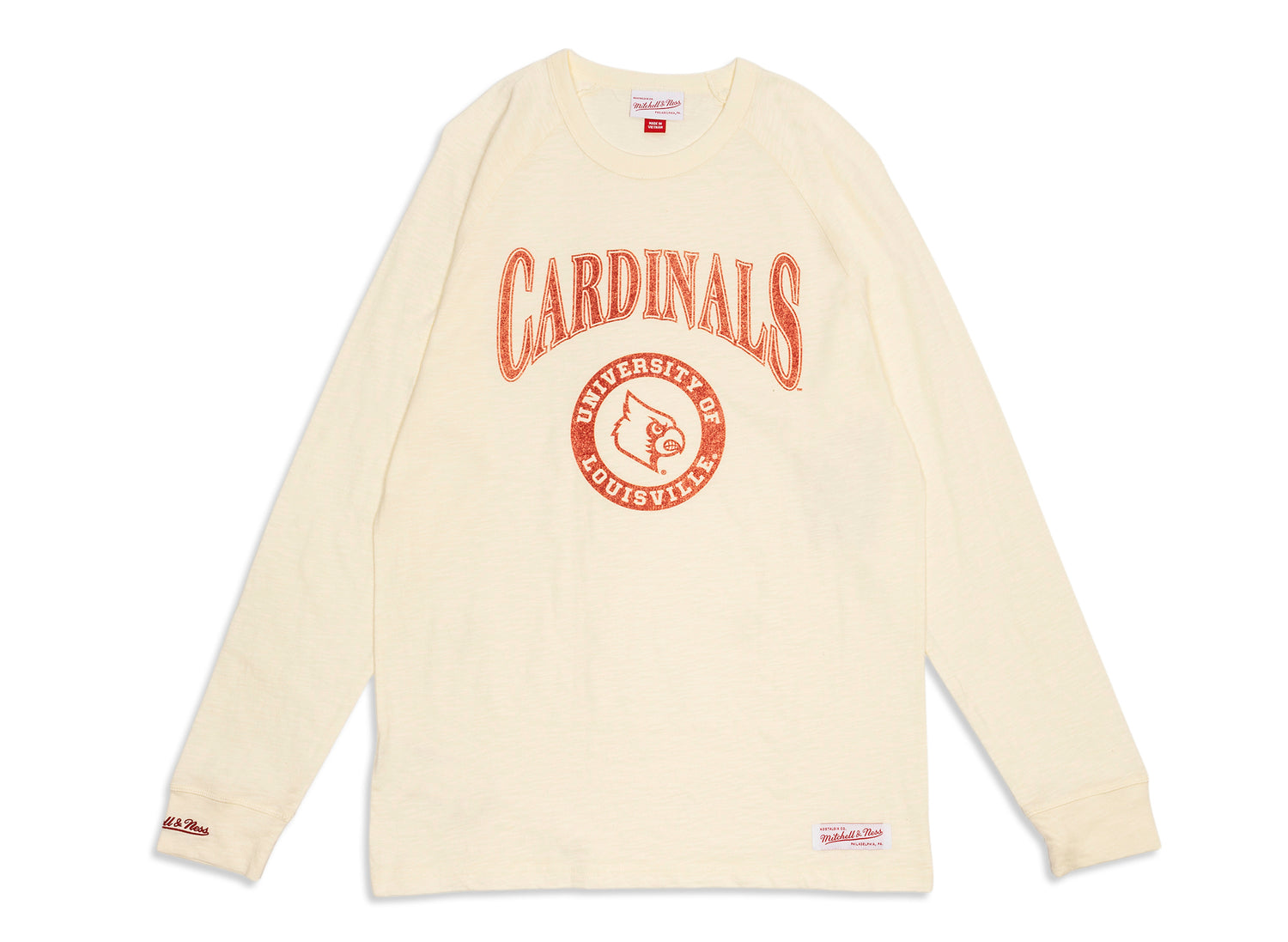 Mitchell & Ness Louisville Cardinals NCAA Archive Logo L/S Tee