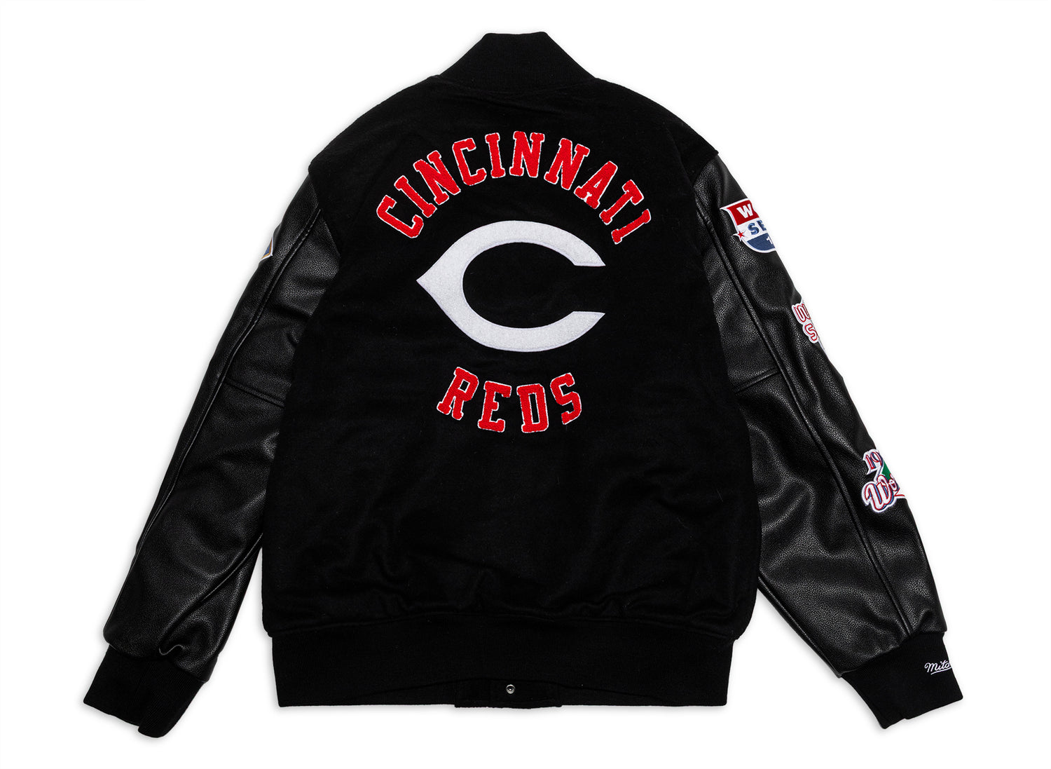 Mitchell & Ness MLB Blackout Collection Cincinnati Reds Varsity Jacket — view 2