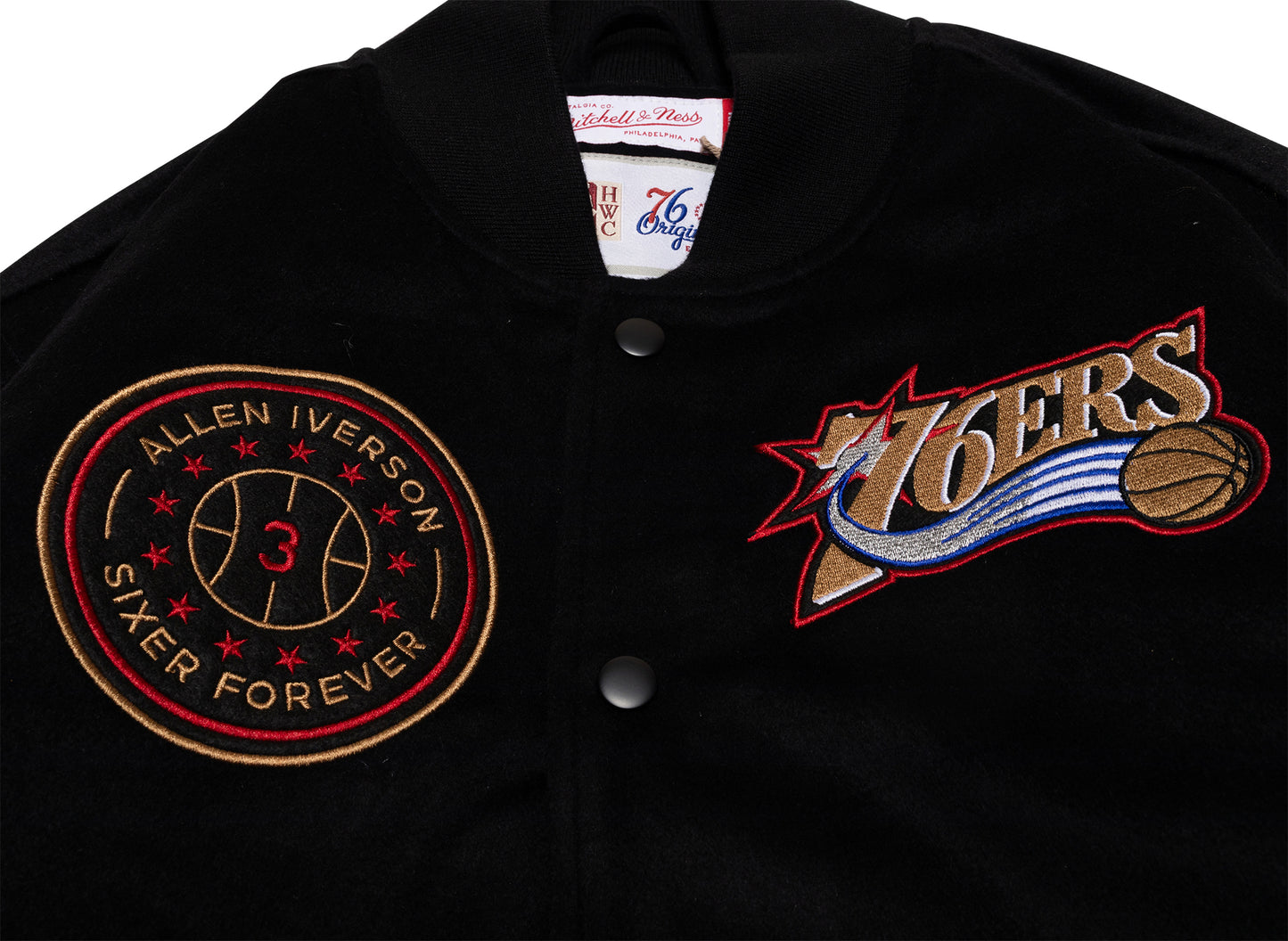 Mitchell & Ness NBA Walk The Tunnel Varsity Jacket Philadelphia 76ers Allen Iverson — view 3