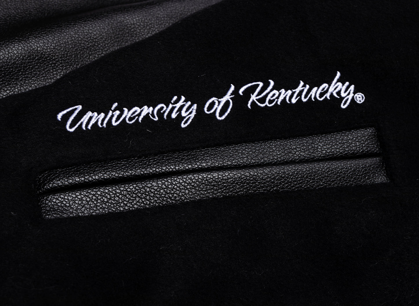 Mitchell & Ness NCAA Blackout Collection Kentucky Wildcats Varsity Jacket - view 3