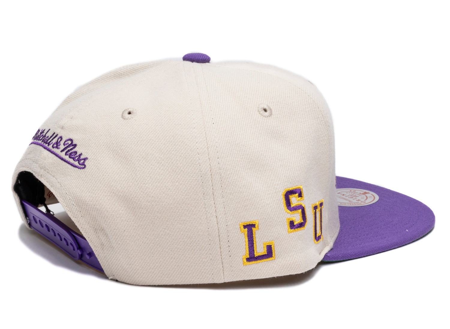 Mitchell & Ness NCAA Just Don Cream LSU Snapback - view 3