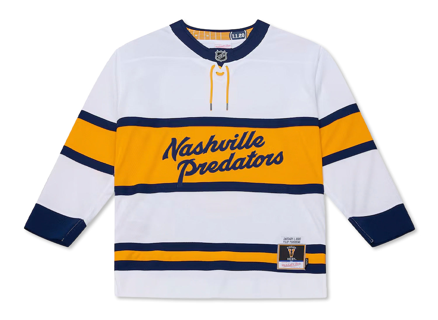 Mitchell & Ness NHL Winter Classic White Jersey Nashville Predators 2020 Forsberg