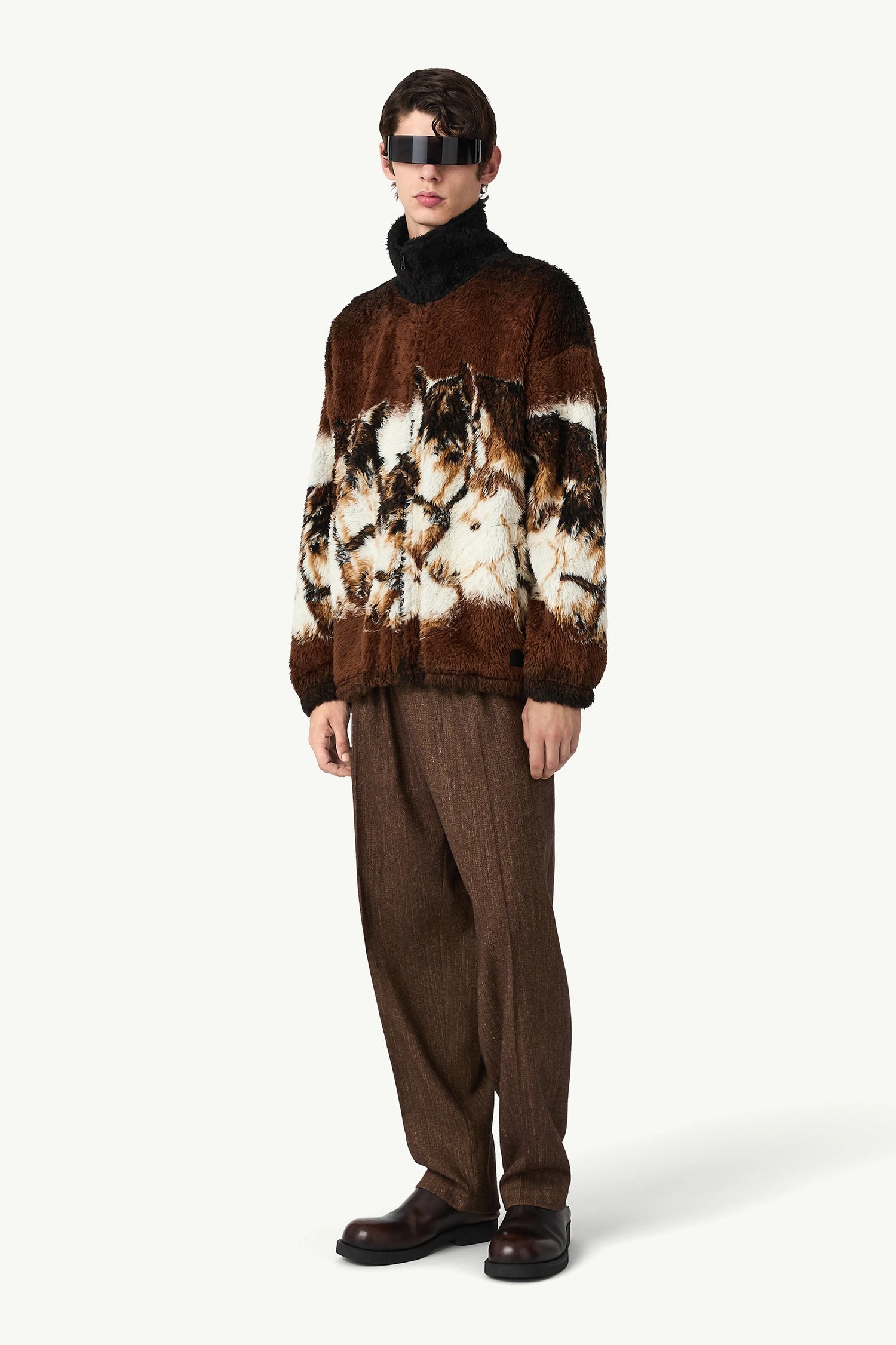 MM6 Maison Margiela Horse Portrait Fleece angled model view
