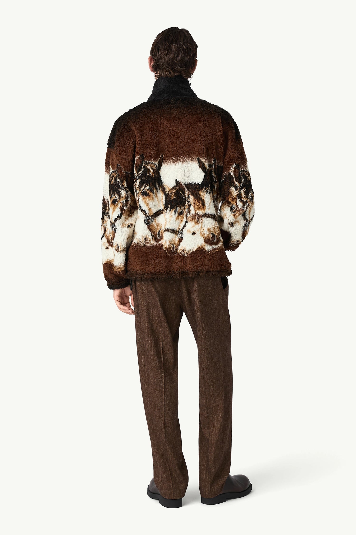MM6 Maison Margiela Horse Portrait Fleece rear model view