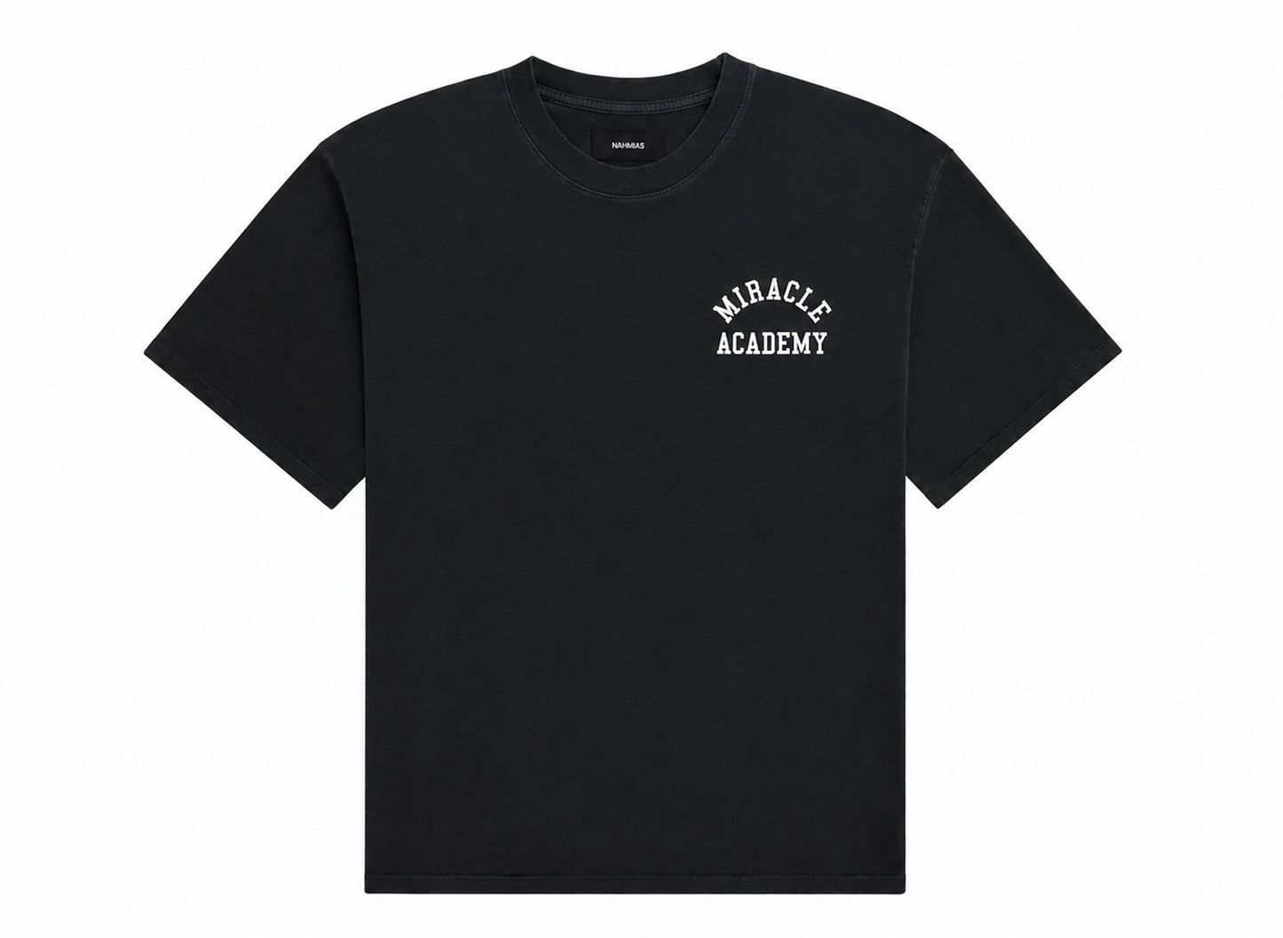 Nahmias Miracle Academy Boxy T-Shirt in Sunfade Black main view