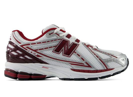 New Balance 1906R in White/Podium Red, lateral side profile