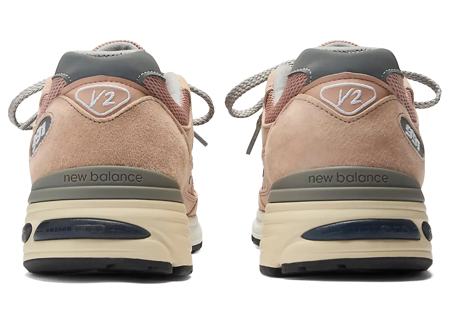 New Balance 991v2 Made in UK in Mahogany Rose - view 2