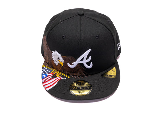 Casquette ajustée New Era 59Fifty Atlanta Braves en noir