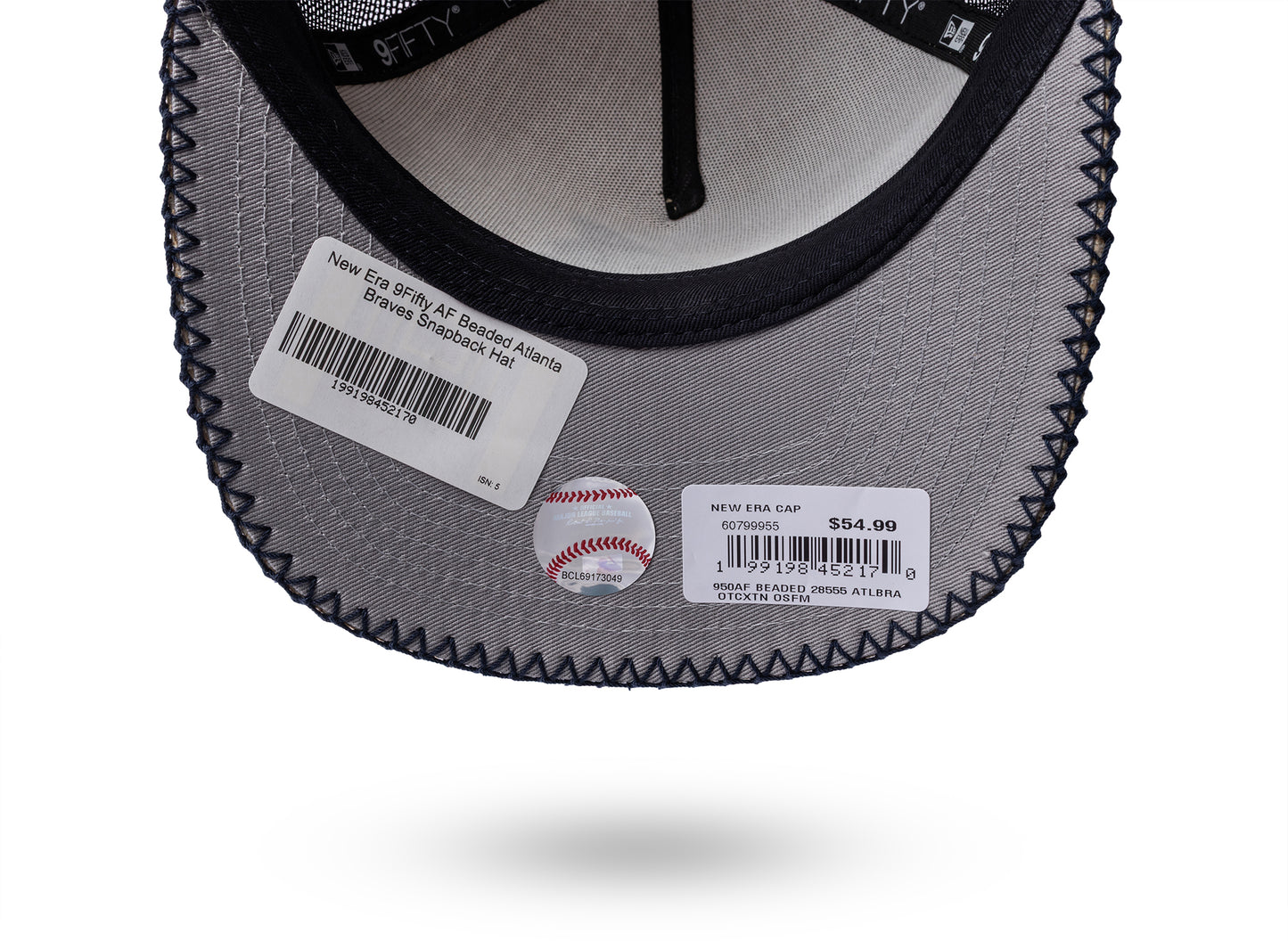 New Era 9Fifty AF Beaded Atlanta Braves Snapback Hat — view 4