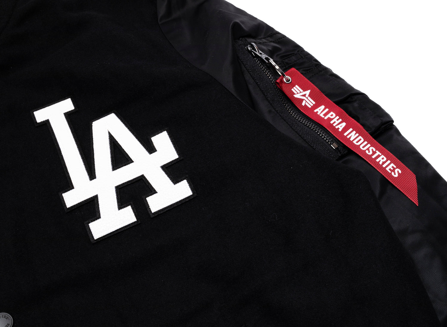 New Era Alpha Industries Los Angeles Dodgers MA1 Jacket F3 in Black - view 2
