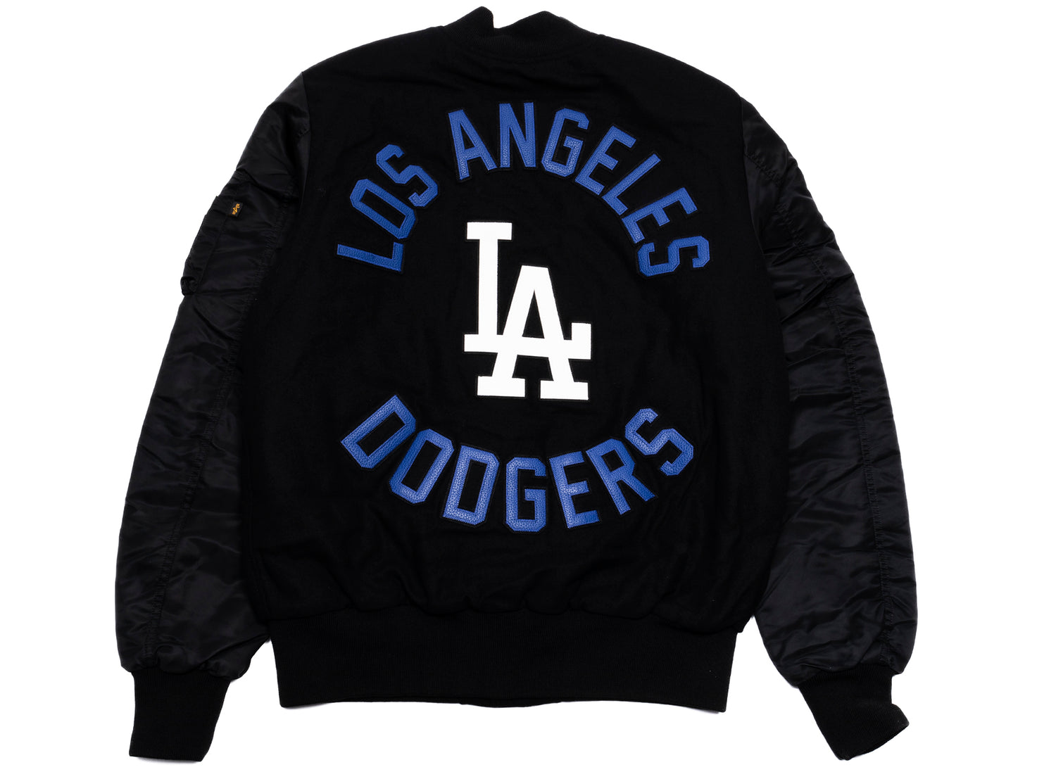 New Era Alpha Industries Los Angeles Dodgers MA1 Jacket F3 in Black - view 3