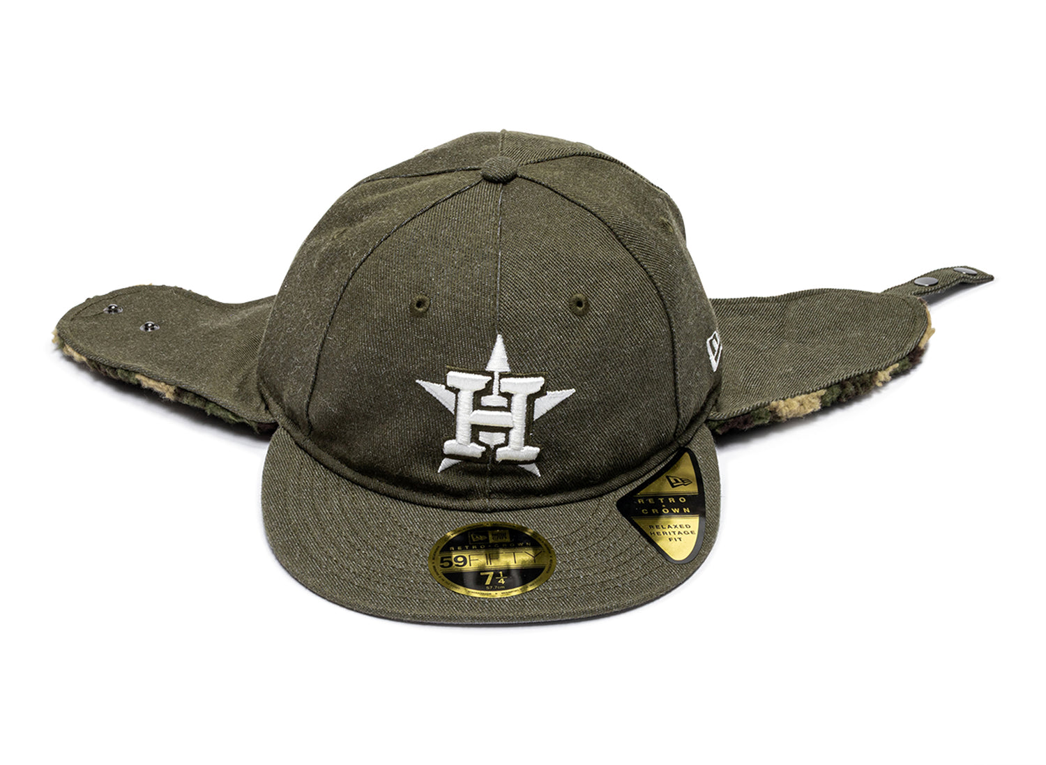 New Era Camo Dog Ear Houston Astros Fitted Hat — view 2