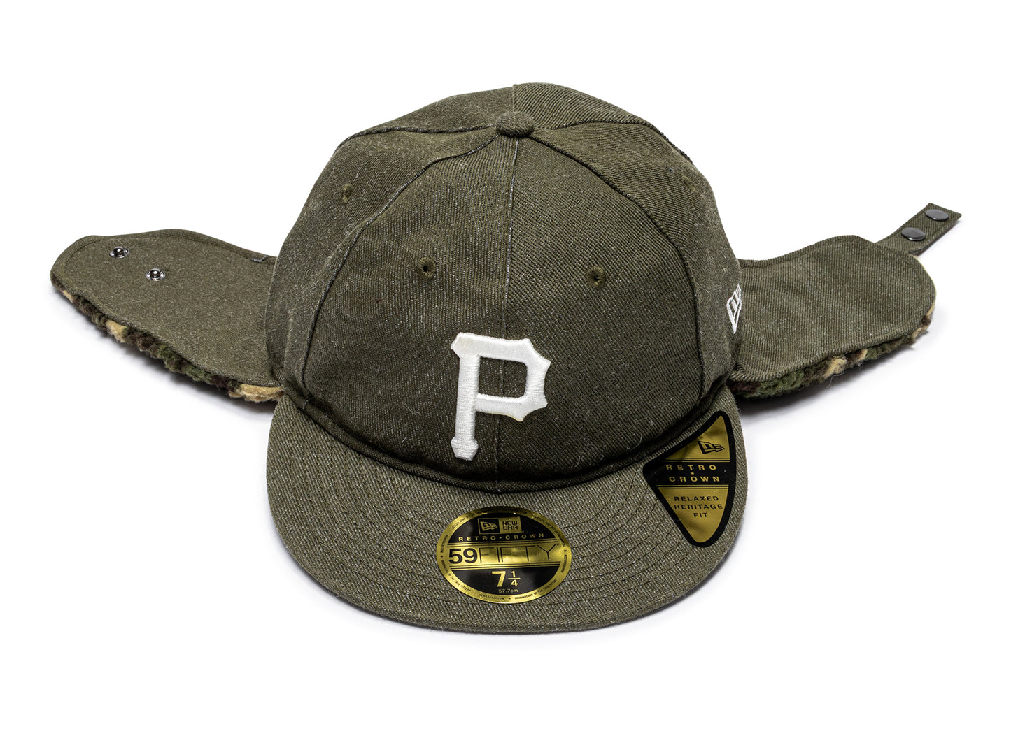 New Era Camo Dog Ear Pittsburgh Pirates Fitted Hat — view 2