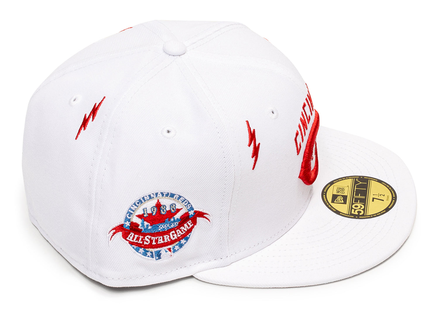 New Era Diet Start Monday 5950 Lightning Bolts Cincinnati Reds Fitted Hat - view 2