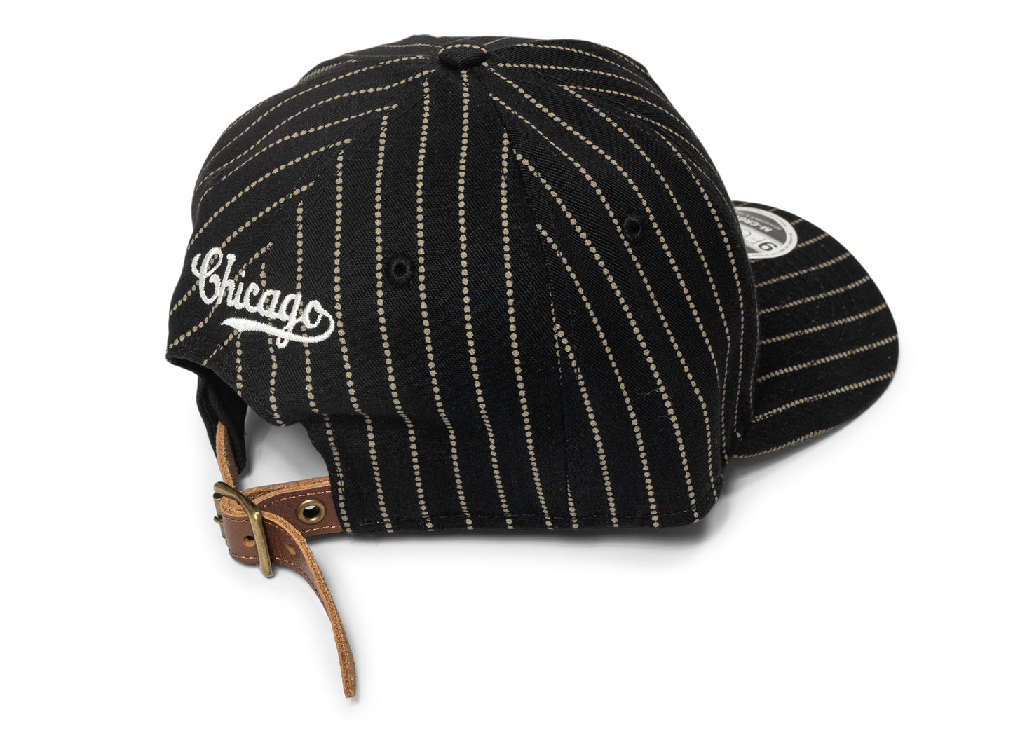 New Era Dotted Pinstripe Chicago Cubs Strapback Hat - view 2