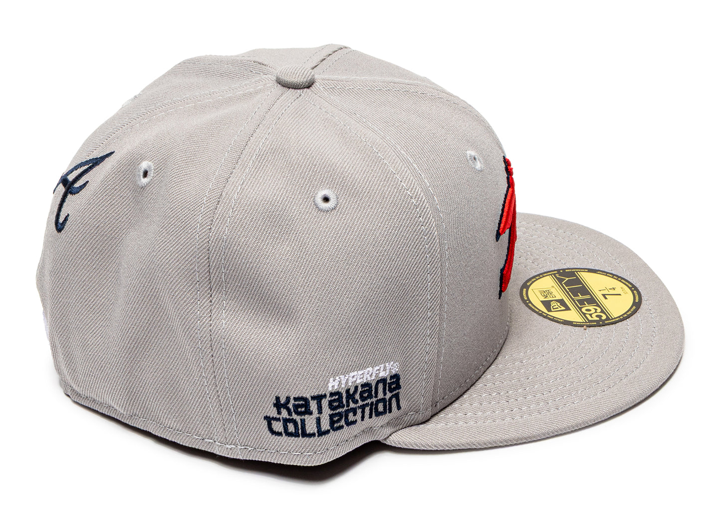 New Era Hyperfly 5950 Atlanta Braves Fitted Hat in Gray - view 2