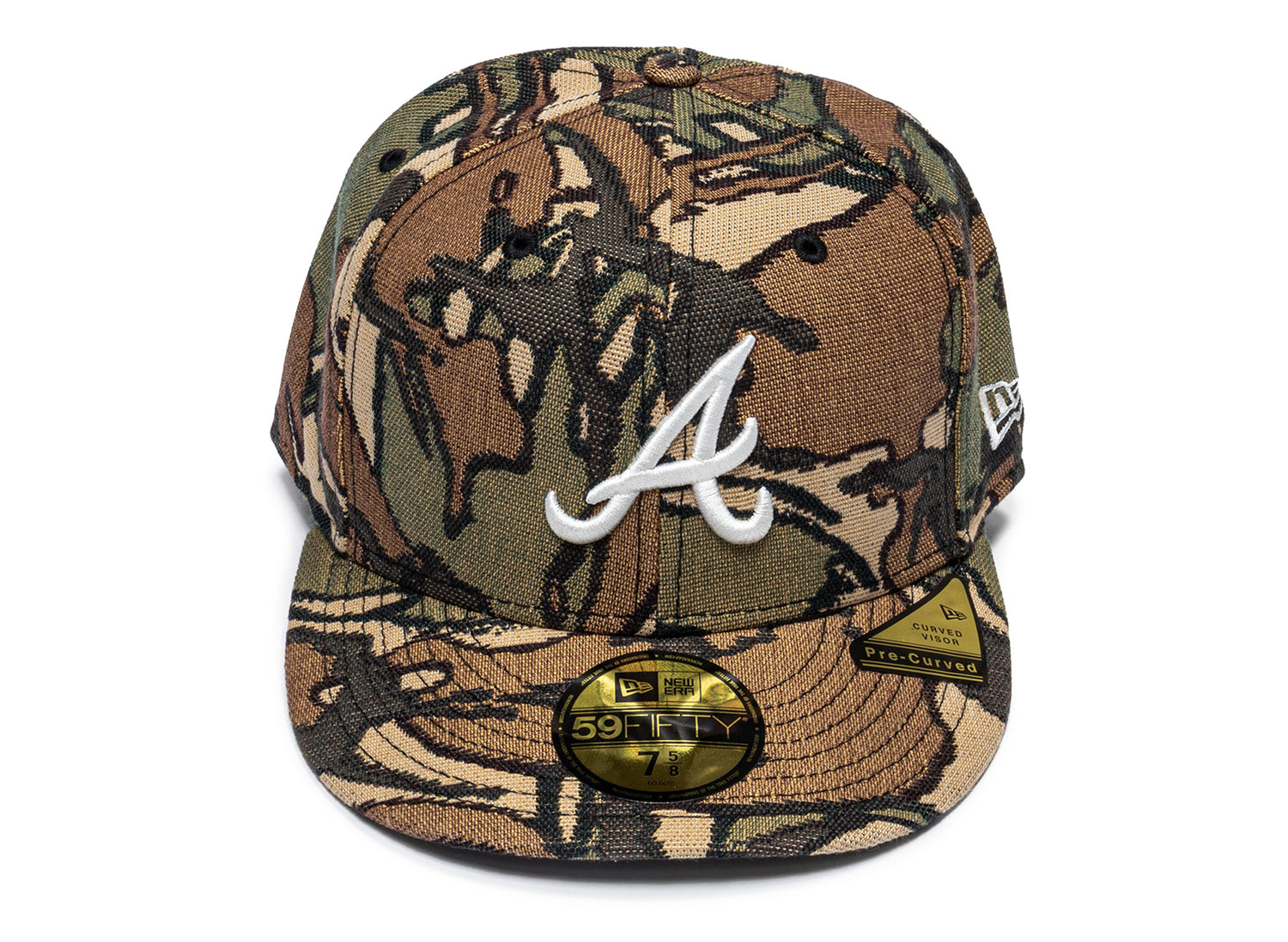New Era Jacquard Camo Atlanta Braves Fitted Hat