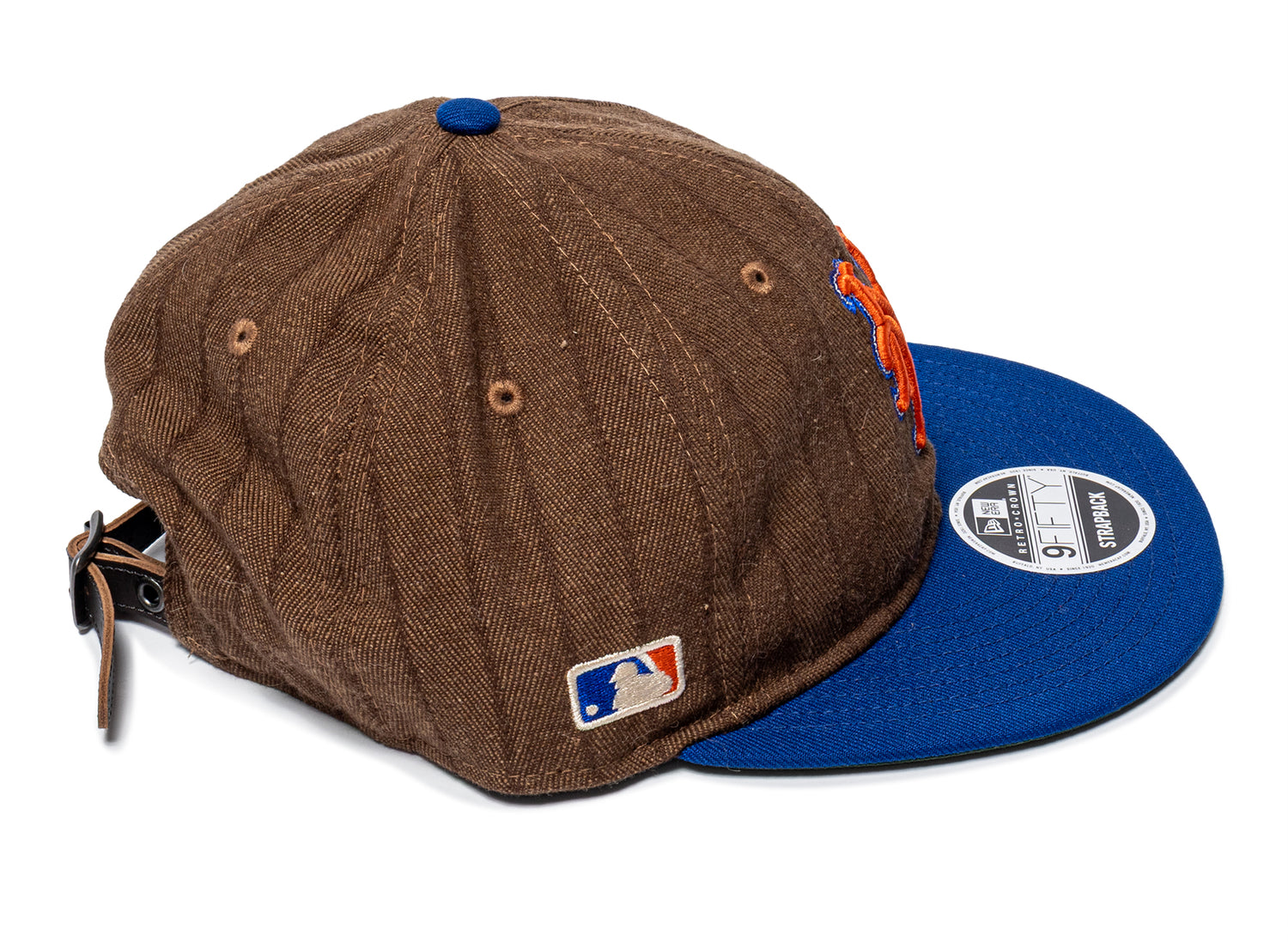 New Era Wool Pinstripe 950RC New York Mets Snapback Hat - view 2