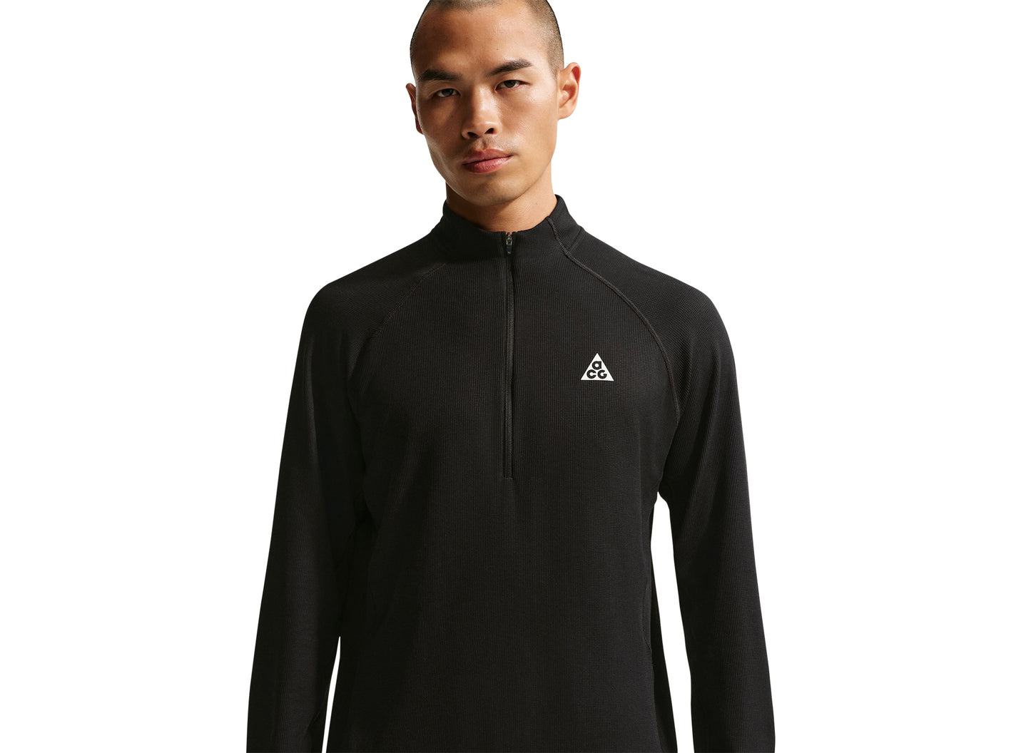 Nike ACG Dri-FIT Mid-Layer 1/4 Zip Trail Running Top in Black — view 3