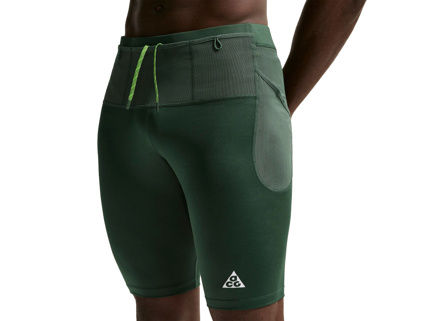 Nike ACG "Lava Loops" Dri-FIT ADV 1/2 Length Trail Running Tights in Fir — view 3