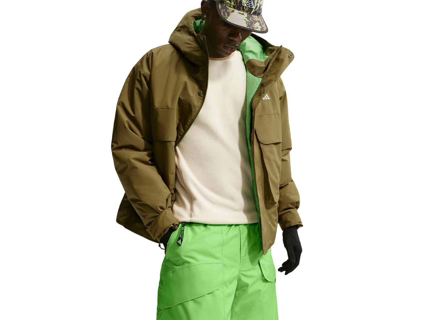 Nike ACG "Skull Peak" Storm-FIT Dolomite Pants in Mean Green — view 5