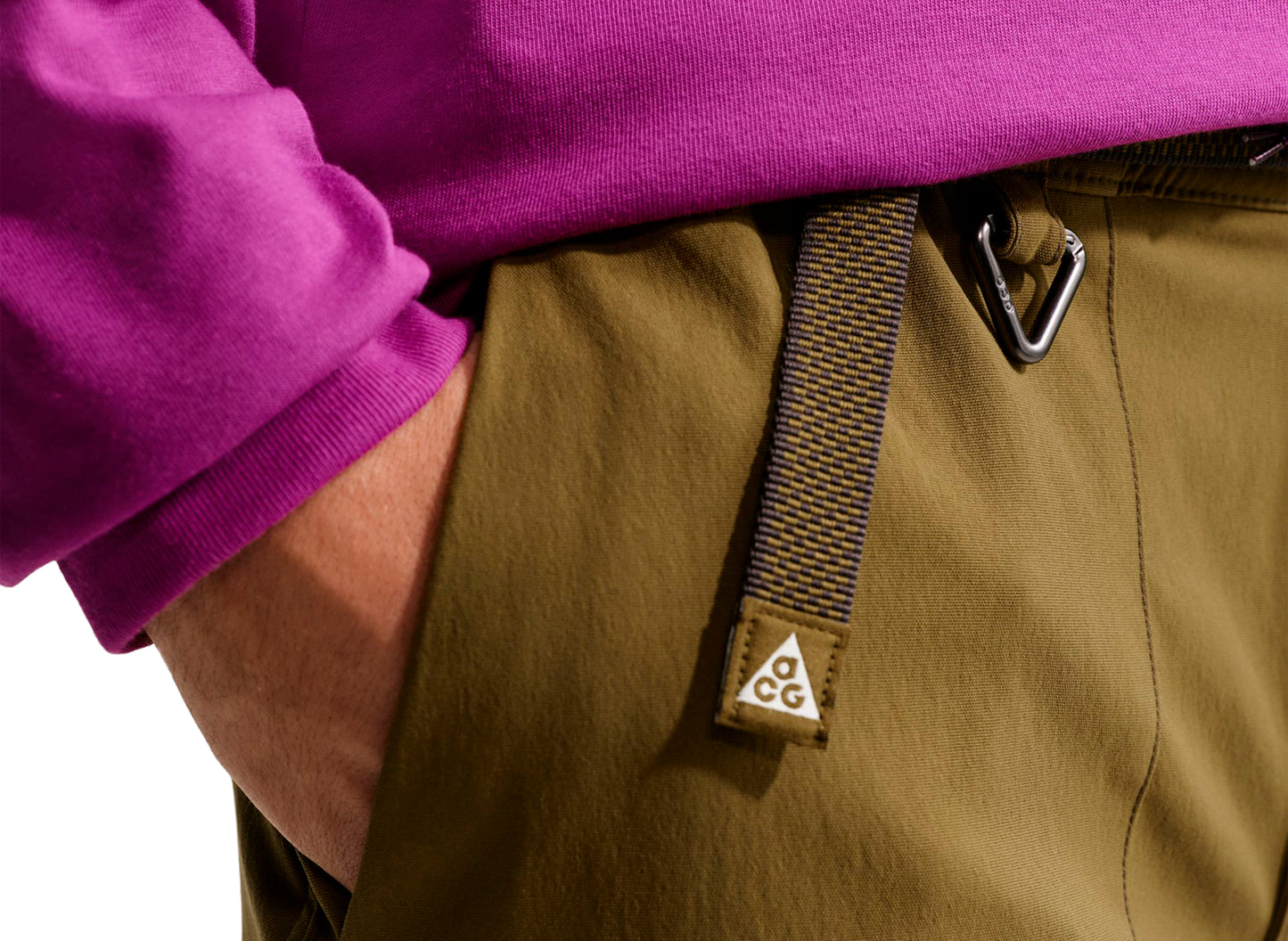 Nike ACG "Smith Summit" Zip Cargo Pants in Olive Flak — view 6