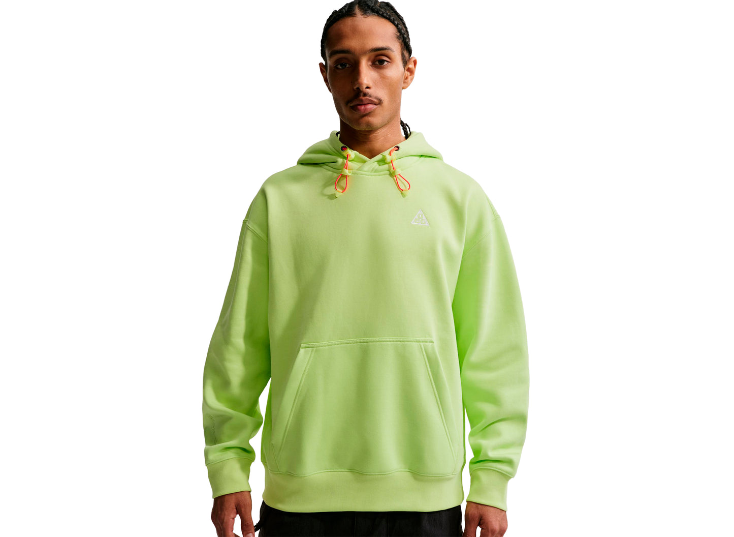 Nike ACG "Tuff Fleece" Pullover Hoodie in Light Lemon Twist — view 3