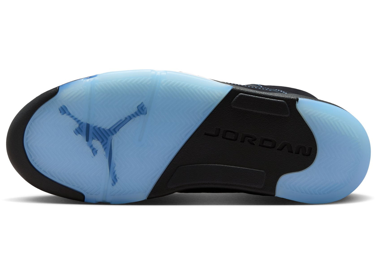 Air Jordan 5 Retro in Schwarz / University Blue