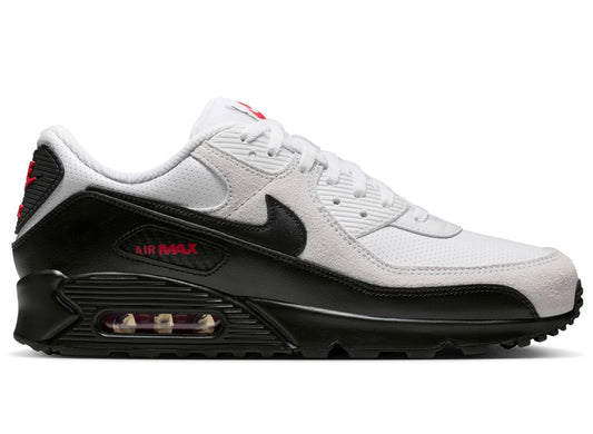 Nike Air Max 90 in White / Black / University Red