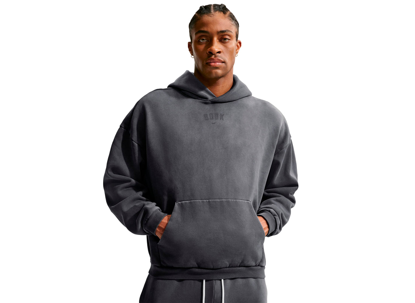 Nike Book Standard Issue Therma-FIT Brushed Pullover Hoodie in Black — view 3