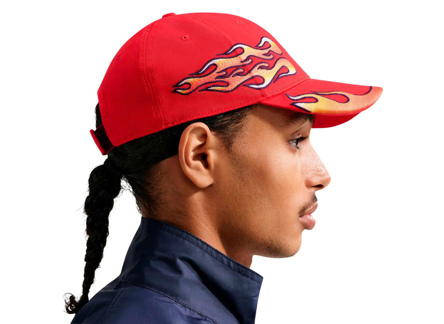 Nike Club OG Flame Cap in University Red — view 2