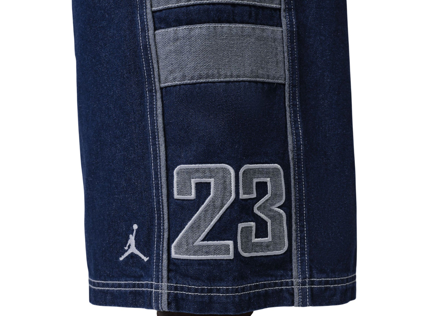 Jordan Flight Club Baggy Shorts in Blue Grey / White