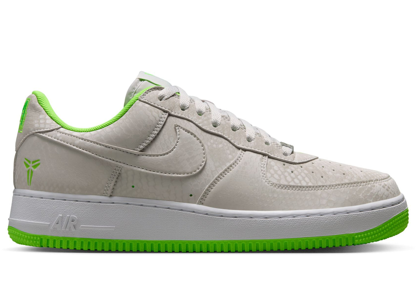 Nike Kobe Air Force 1 Low in Vast Grey / Electric Green